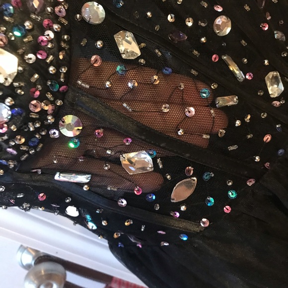 Strapless Black Dance or Cocktail Dress - Picture 3 of 5